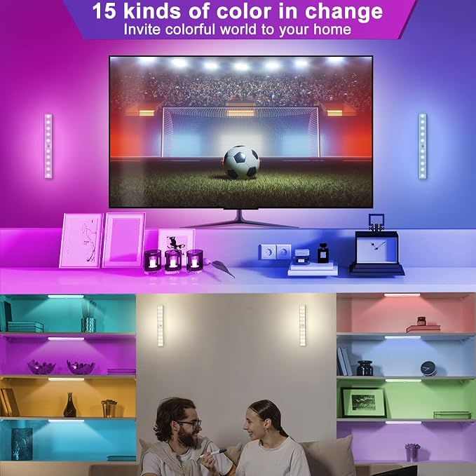 Remote Control RGB Lights Under Cabinet Lighting Rechargeable, 1 Pack - Image 7