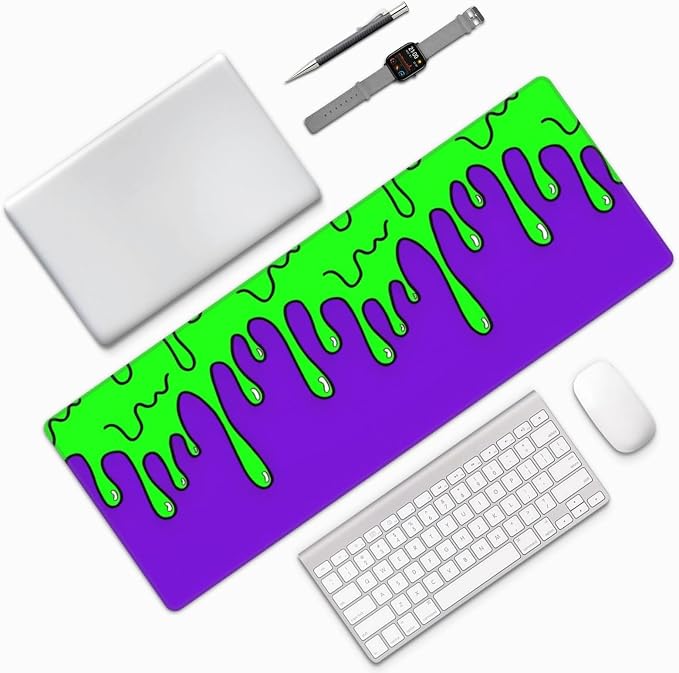 Gaming Mouse Pad Abstract Dripping Design Desk Mat Desk Pad Large Gaming Mouse Pad E-Sports Office Keyboard Pad Computer Mouse Non-Slip Computer Mat Gift for Teen Boyfriend Girlfriend - Image 6