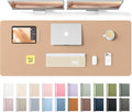 YSAGi Leather Desk Pad Protector, Office Desk Mat, Large Mouse Pad, Non-Slip PU Leather Desk Blotter, Laptop Desk Pad, Waterproof Desk Writing Pad for Office and Home (Latte,55" x 17.2") by YSAGi