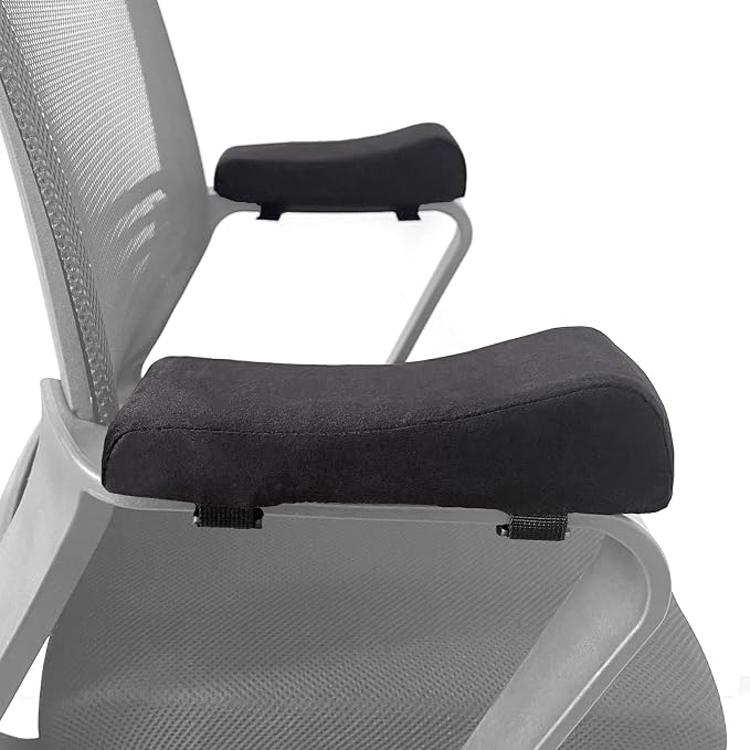 Easy-You Office Chair Armrest Covers, Set of 2 Comfortable Armrest Elbow Pillow (2 Black Armrest Pillow) - Image 3