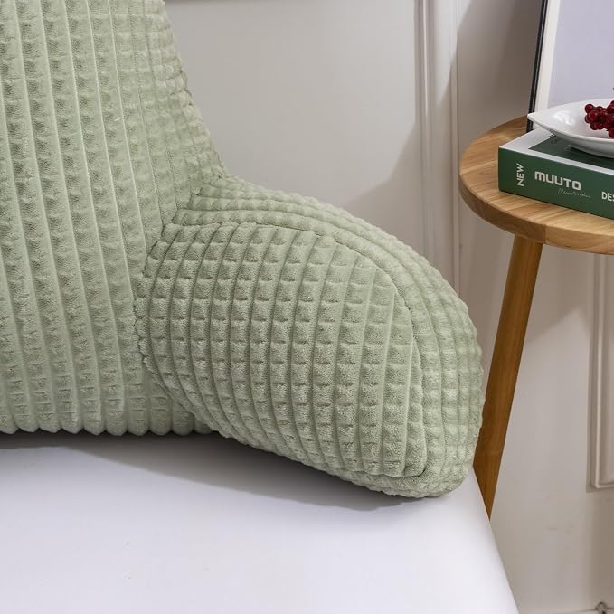 A Nice Night Green 18.5" Bed Wedge Reading Pillows with Arms for Sitting - Image 7