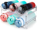 spospo Water Bottle Organizer for Cabinet, Water Bottle Storage Organizer, 2 Packs Water Bottle Storage Rack, Water Bottle Holder for Cabinet, Stackable Water Bottle Storage Rack by SPOSPO