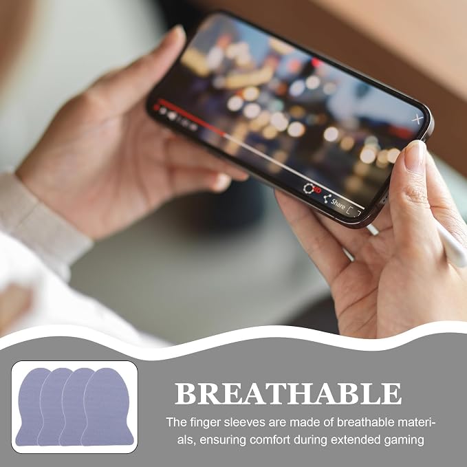 Cabilock 10pcs Mobile Gaming Finger Sleeves Made of Silver Cloth, Breathable and Resistant to Deforming or Loosening, Stylish Design for Enhanced Touch Screen Control and Long Gaming - Image 8