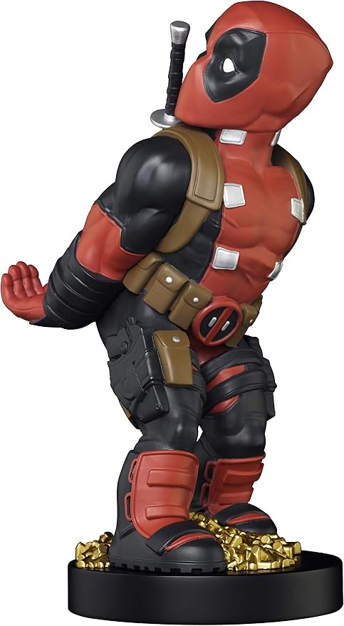 Exquisite Gaming: Marvel: Deadpool Rear View - Original Mobile Phone & Gaming Controller Holder, Device Stand, Cable Guys, Licensed Figure Red - Image 5