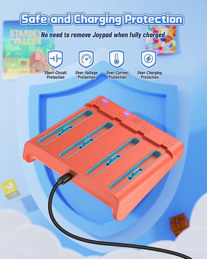 FASTSNAIL Switch Controller Charger for Nintendo Switch 2/1/OLED for JoyCon - Image 6