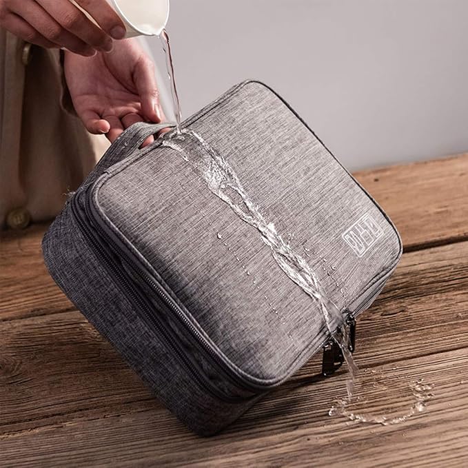 OrgaWise Electronics Organizer, Electronic Accessories Bag Travel Cable Organizer Three-Layer for iPad Mini, Kindle, Hard Drives, Cables, Chargers - Image 3