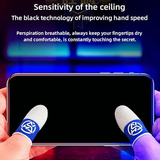 Gaming Finger Sleeves Protectors Antislip Touch Displa Gloves for Precise Mobile Game Control 4pcs FPS Gaming Finger Sleeves - Image 8