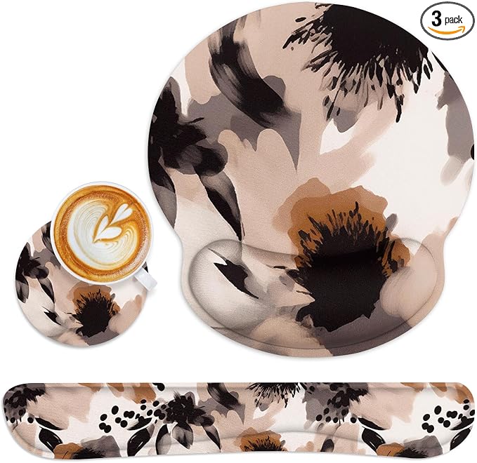 Britimes Ergonomic Mouse Pad Set with Wrist Rest, Boho Tribal by Britimes