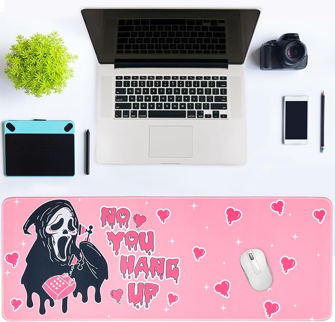 Large Gaming Mouse Pad 31.5 x 11.8in Desk Mat for Office Mousepad Anti-Skid Rubber Base Soft Comfortable and Durable Desk Pad (Pink) - Image 3