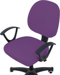 Smiry Office Computer Chair Covers for Desk Rotating Chair Protector | Stretch Jacquard Removable Washable Universal Slipcovers, Seat + Backrest Cover, Purple by Smiry