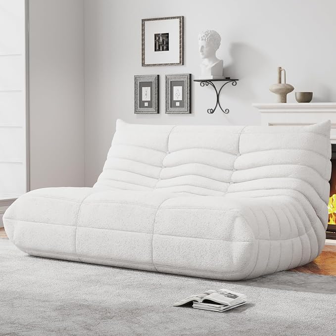 WHGBJA Loveseat Bean Bag Chair for Adults, Comfy Beanbag with Memory Foam | Floor Sofa Chair for Gaming, Reading, Bedroom, Living Room, Boneless, Ergonomic - Image 6