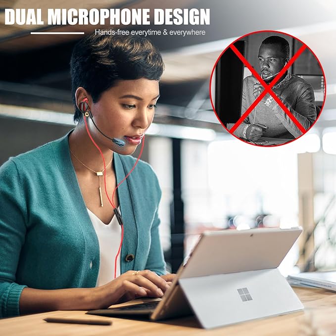 Gaming Headset with Microphone Wired Gaming Earbuds PC for PS4 PS5 One PlayStation 5 Games Mobile Phone,Detachable Stereo Bass Earphones Noise Cancelling Gaming Headphones with Mic Black - Image 2