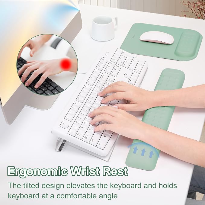 MOSISO Keyboard Stand&Wrist Rest Support for Keyboard &Mouse Pad Set - Image 2