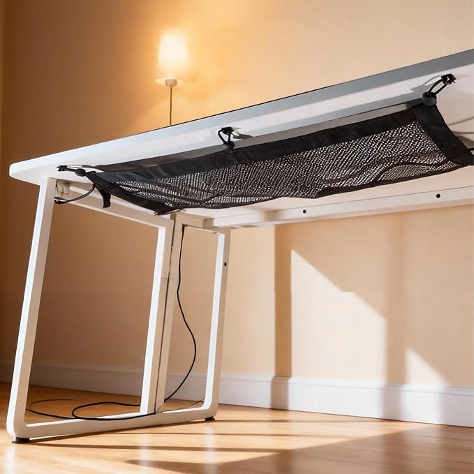 Under Desk Cable Management Net, Screw-in Cord Organizer, 24.5"x9.5" - Image 6