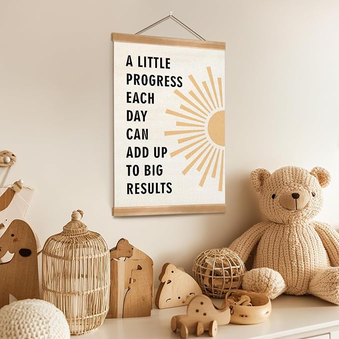 ZTGDA Positive Affirmations Wall Decor– Mental Health Wall Art with Wood Frame,Motivational Hanging Poster for Therapy Room, Counseling Office or Classroom Decor 12x16inch (Progress) - Image 5