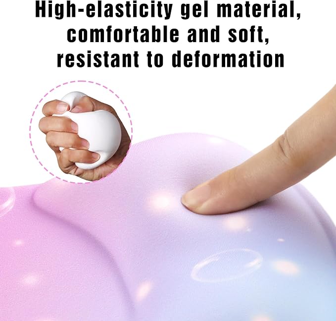 Ergonomic Mouse Pad with Wrist Rest - Gel Wrist Support Mousepad with Non-Slip PU Base for Computer, Laptop, Office & Home - Image 5