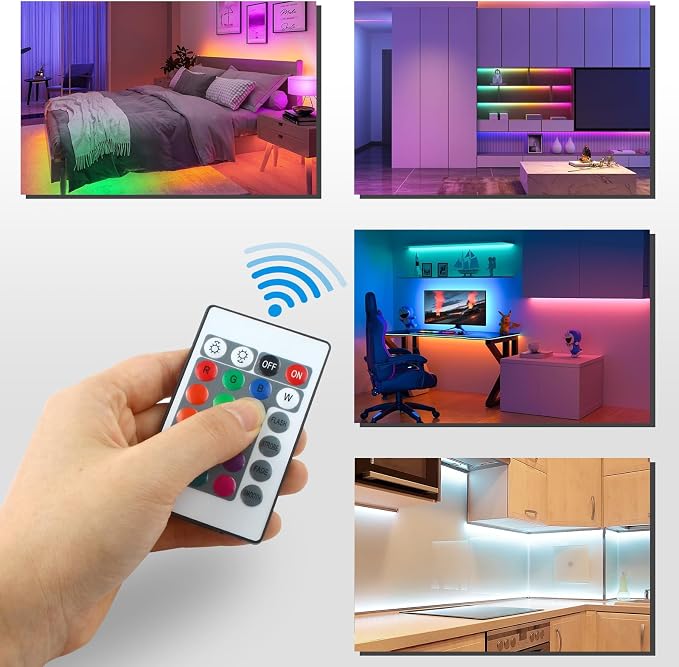 Smart WiFi RGB LED Light Strip Remote Controller, 24 Key Wireless Control - Image 11