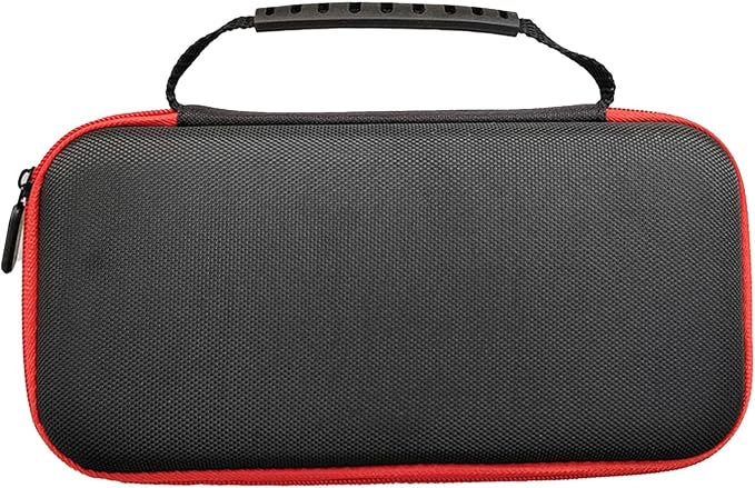 fosa Handheld Game Console Travel Bag, Retro Portable Storage Hard Carry Case with Ergonomic Handle and Mesh Storage Bag, for RG556 RG557 by fosa