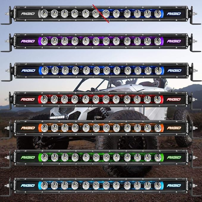 Rigid Radiance Plus SR-Series LED Light, 8 Option RGBW Backlight, (20), Black - Image 2