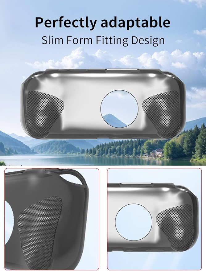 Case for MANGMI AIR X Retro Gaming Console,BOVUGAC Fully Wrap TPU Soft Protective Shockproof Cover for MANGMI AIR X Handheld Game Consoles-Clear Black - Image 6