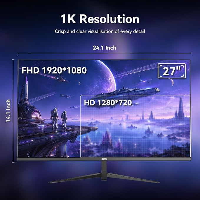 27 Inch Gaming Computer Monitor, 240Hz, FHD(1920 ×1080) | 99% sRGB, MPRT 1ms, IPS, 300cd/m², AMD FreeSync, Crosshair & Eye-Care Tech, HDMI 2.0, DP 1.4, Supports Wall-Mounted - Image 3