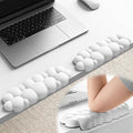 Elbow Pad for Desk, 2-Pack Cloud Elbow Rest(White), Edge Arm Rest | L-Shaped, Leather Surface, Memory Foam, Waterproof, Non-Slip Wrist Support Wrist Rest by Laborio