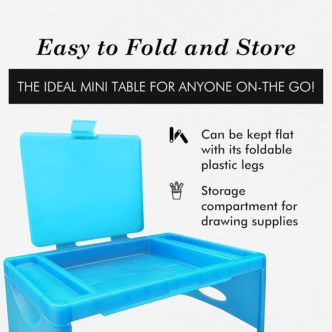 Loddie Doddie Pair of Foldable Lap Desk with Storage Pocket | Blush and Teal. Perfect use for Laptops, Travel, Breakfast in Bed, Gaming and Much More! Great for Kids and Teens! - Image 4