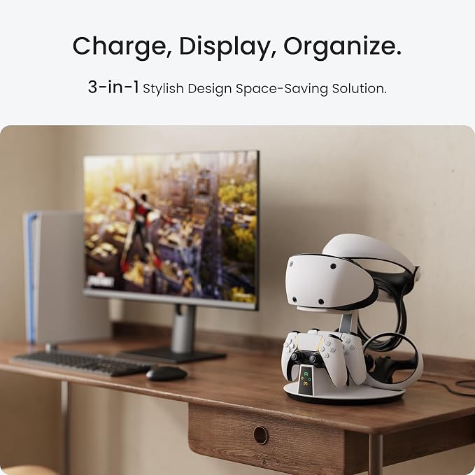 KIWI design D2 3-in-1 Controller Charging Station for PSVR2 and PS5 - Image 2