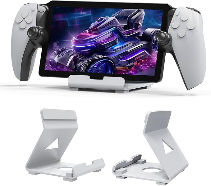 Levigo Game Controller Desktop Holder Stand Compatible with PlayStation Portal/ASUS ROG Ally/Steam Deck/Switch, Gaming Accessories Game Controller Host Bracket (White) - Image 2
