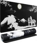 Large Mouse Pad, Waterproof Extra Large Mousepad with Stitched Edges, 31.5" x 15.7" Non-Slip Rubber Base Office Big Long Keyboard Pad for Office Gamer Home XXL, (Horse) by AREYLO