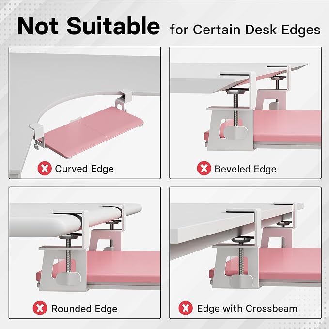 BONTEC Under Desk Keyboard Tray, Pull-Out Keyboard & Mouse Platform - Image 2
