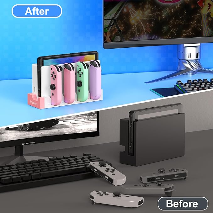 Switch Controller Charger Dock for Nintendo Switch 1/OLED for 4 Joy-Cons - Image 5