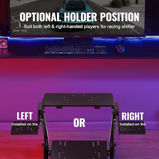 VEVOR G920 Racing Steering Wheel Stand Shifter Mount fit for Logitech G25 G27 G29 G920 G923 Thrustmaster T330TS Mainstream Brands Gaming Wheel Stand Wheel Pedals NOT Included Racing Wheel Stand - Image 6