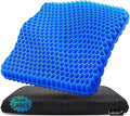 Gel Seat Cushion for Long Sitting Pressure Relief(Super Large&Thick) -Wheelchair Cushion for Pressure Sores - Coccyx,Sciatica & Tailbone Pain Relief Cushion- Non-Slip Butt Pillow for Office, Home, Car by Helishy