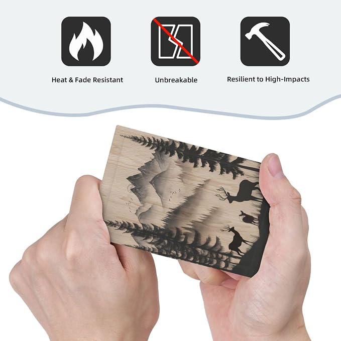 Decorative Light Switch Cover Plate Rustic Black Deer Elk Brown Wood Board Pine Tree 1 Gang No Device Single Blank Outlet Covers Wall Plate Switchplate Covers Dimmer Faceplate Decor - Image 6