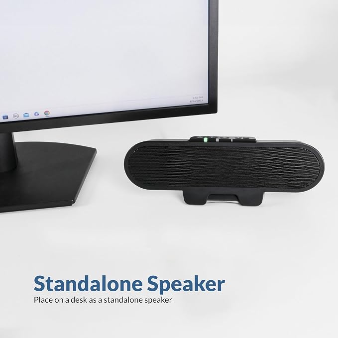 Cyber Acoustics CA-2890PRO USB and Bluetooth Speaker Bar, 20W, Speakerphone - Image 6