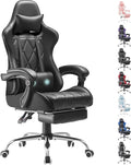 Homall Gaming Chair, Computer Chair with Footrest and Massage Lumbar Support, Ergonomic High Back Video Game Chair with Swivel Seat and Headrest (Dark Black) by Homall