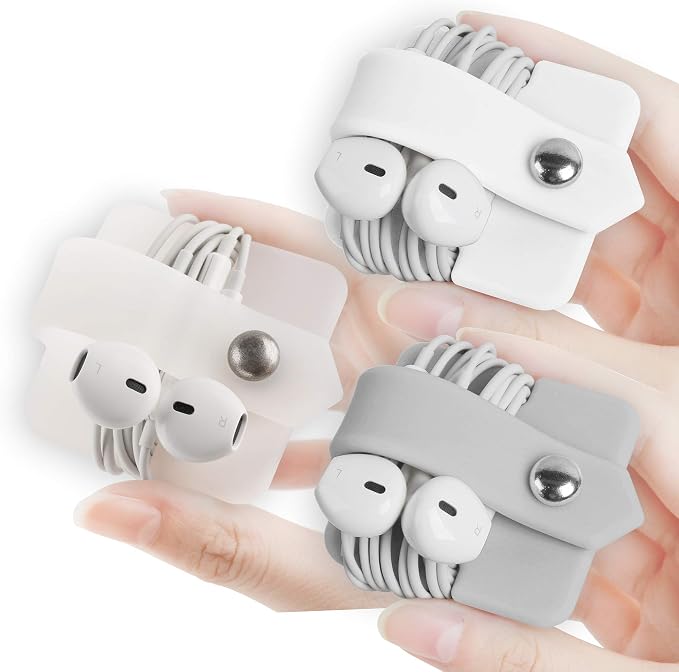 Cord Organizer Earbuds Holder Earphone Wrap Earphones Organizer Headset Headphone Earphone Wrap Winder Cord Manager Cable Winder Set of 3 - Image 2