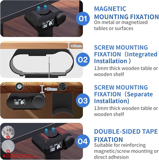 Under Desk Mount for SteelSeries Arctis Nova Pro, Elite and Omni Wireless Gaming Headset, Magnetic Base Station Holder for Arctis Nova Pro Wireless with Headphone Hanger Stand - Image 6