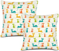 Mid Century Modern Cats Throw Pillows Cover 18"x18" Set of 2,Retro Decorative Pillow Cases for Sofa Couch Bedroom Living Room Ourdoor Cushion Covers by Unknown