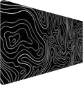 Large Mouse Pad Big Desk Mat Large Office Desk Pad, White Line | Durable Extended Mouse Mat 31.5"x15.7" Mousepad with Non-Slip Rubber Base Stitched Edge Home Office Work by CustomerFirstServiceFirst