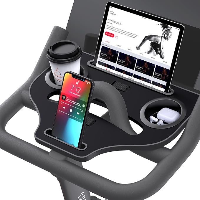 Desk Attachment for Peloton Bike (NOT Bike+) Tray Holder for Phone, Cup, Tablet, Ergonomic Platform Tray Accessories for Peloton Spin Bikes by Qsxou