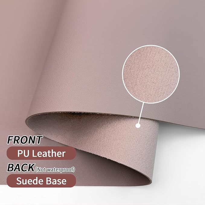 Bloss Pink Desk Mat, Large Mouse Pad, Non-Slip Desk Protector Mat, Leather Desk Blotter, Waterproof Desk Pad for Make Up Desk/31.5×15.7 Inch - Image 6