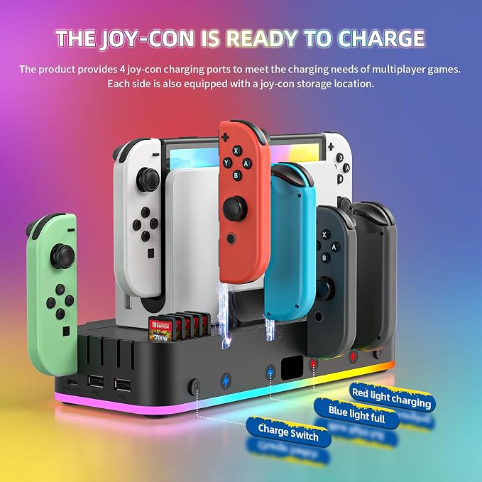 FASTSNAIL RGB Switch Wall Mount for Joy-Con/Nintendo Switch 1/ OLED Console - Image 4
