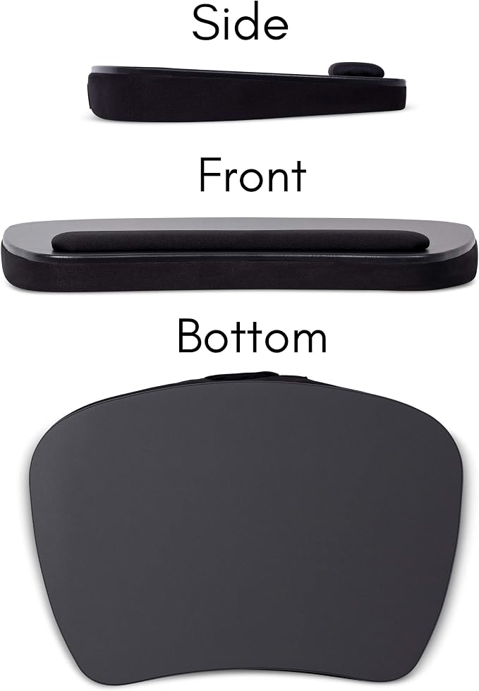 BIRDROCK HOME Oversized Lap Desk with Memory Foam Cushion, Wrist Rest, Portable Tray for Bed, Couch, Sofa, Recliner, Writing, Study, Compact Lapdesk, Ideal for WFH, Matte Black, Fits Laptops Up to 17" - Image 6
