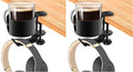 OOKUU 2 in 1 Desk Cup Holder with Headphone Hanger, Anti-Spill Cup Holder for Desk or Table, Easy to Install, Sturdy and Durable, Enough to Hold Coffee Mups, Water Bottles, Headphones (Pack of 2) by OOKUU