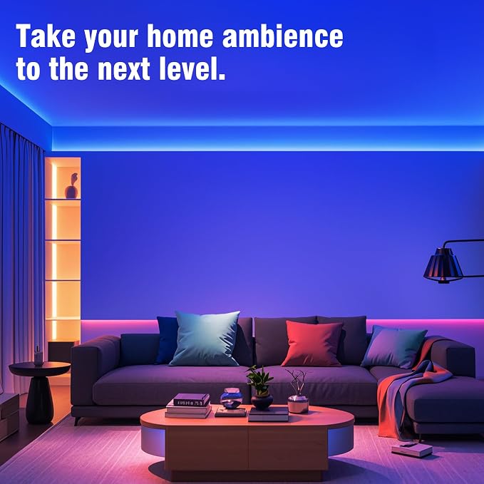 VOLIVO LED Strip Lights WiFi 100 FT, Compatible with Alexa and Google Assistant, 2 Rolls of 50ft RGB Led Light Strip, Music Sync Color Changing Lighting for Bedroom, Home, Kitchen, Party Decors - Image 4