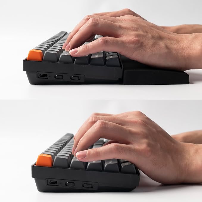 Ergonomic Silicone Wrist Rest for Keychron Q3 / Q3 Max / V3 / V3 Max / C3 Pro,14.37" Honeycomb Non-Slip Palm Rest, 80% TKL Mechanical Keyboards with Typing Pain Relief - Image 6