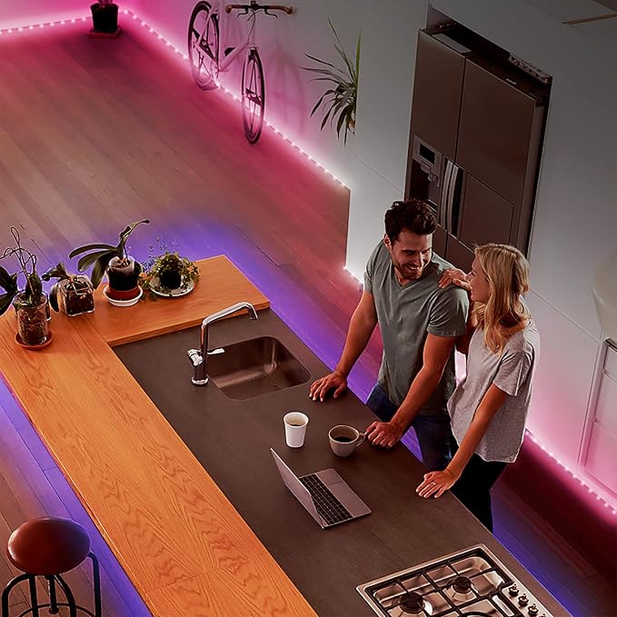 DAYBETTER Led Strip Lights 400 ft (4 Rolls of 100 ft) Ultra Long Smart Light Strips with App Voice Control Remote, 5050 RGB Music Sync Color Changing Lights for Bedroom, Kitchen, Party,Home Decoration - Image 5