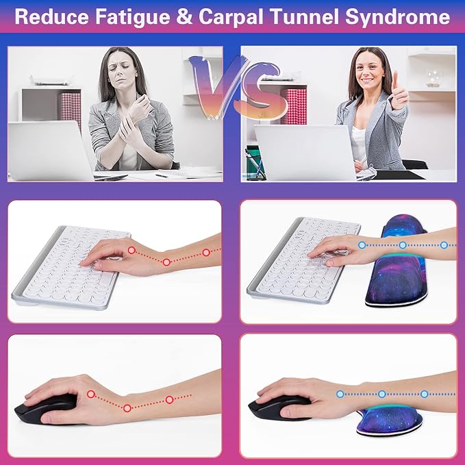 Canjoy Desk Mat with Wrist Rest, Keyboard and Mouse Pad Wrist Support Pad ﻿ - Image 5